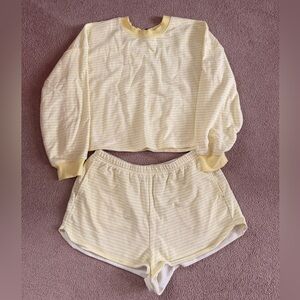 Wild Fable yellow & white striped set